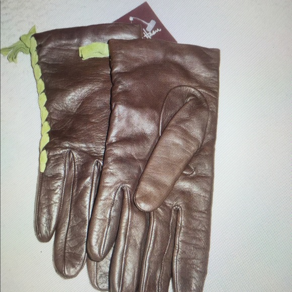NWT Cole Haan gloves size 7 leather/cashmere - Picture 6 of 6